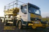 network rail railtract lorry truck tower platform hydraulic railway railroad wheels mars march 2008 copyright free photo royalty free photo