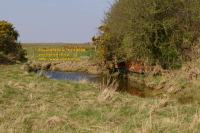 track bed and muddy pool solway junction railway cumbria april 2008 avril copyright free photo royalty free photo
