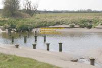 stumps of columns of brunlees Wampool viaduct solway junction railway cumbria april 2008 avril copyright free photo royalty free photo