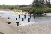 cylinder columns river Wampool viaduct solway junction railway cumbria april 2008 avril copyright free photo royalty free photo