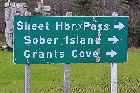 road sign sober island nova scotia canada october octobre 2010