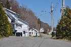 end of the road west view east petite riviere st francois st lawrence north shore quebec canada avril april 2012