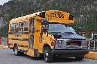 small north american school bus saguenay fjord highway 172 quebec canada mai may 2012