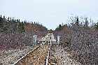 highway 138 railway track havre st pierre gulf st lawrence north shore quebec canada mai may 2012