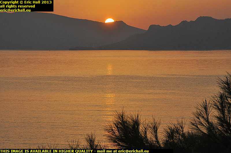 sunrise over Aegina greece