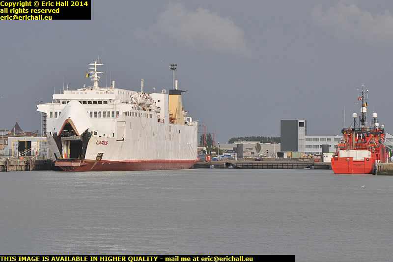 larkspur ferry laid up oostende harbour belgium