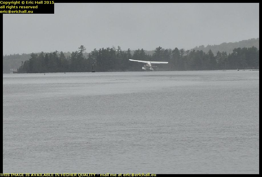 seaplane taking off moosehead lake greenville maine usa