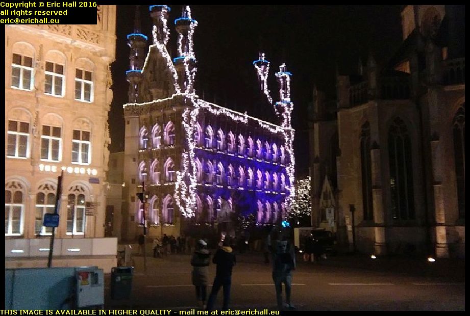 christmas illuminations leuven city centre belgium december decembre 2016