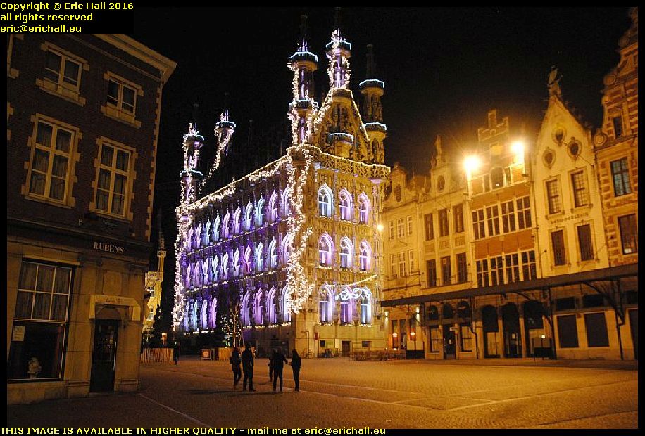 city lights christmas eve leuven belgium december decembre 2016