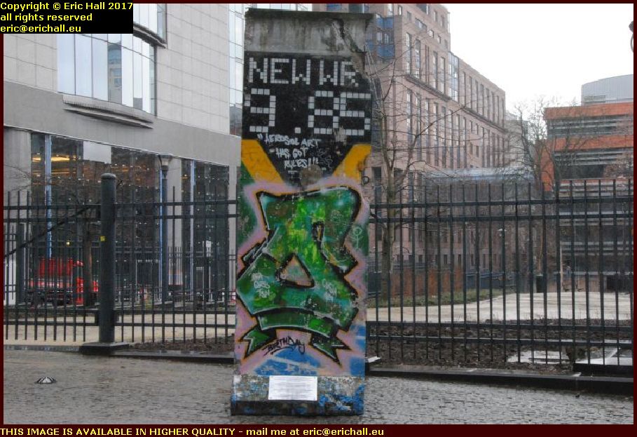berlin wall brussels belgium february fevrier 2017