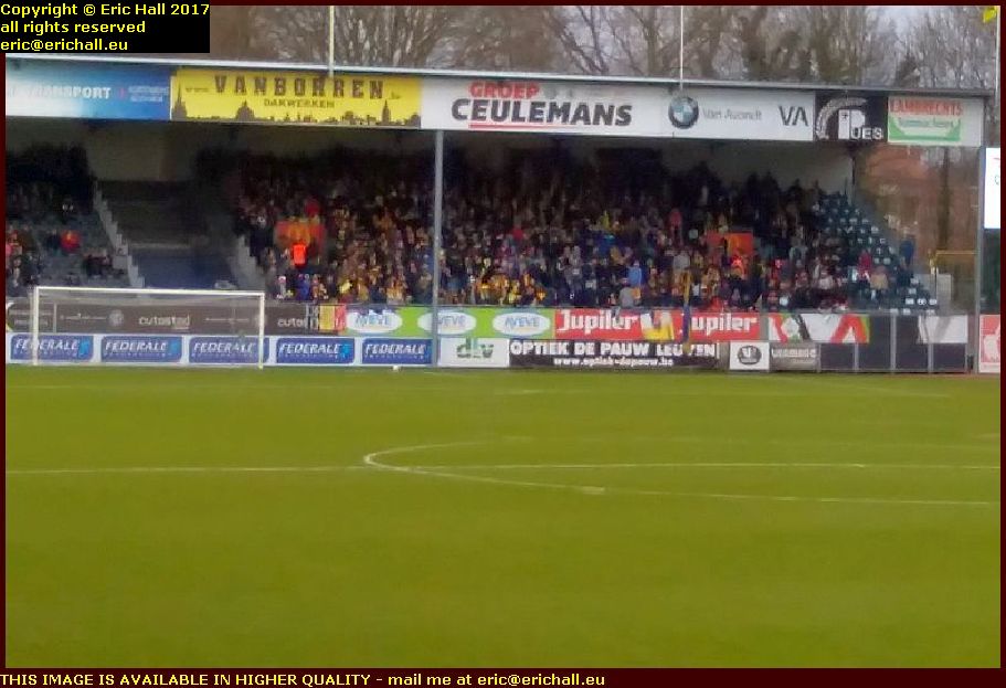 away supporters football stadion den dreef OH Leuven union st gilles belgium 26 february fevrier 2017