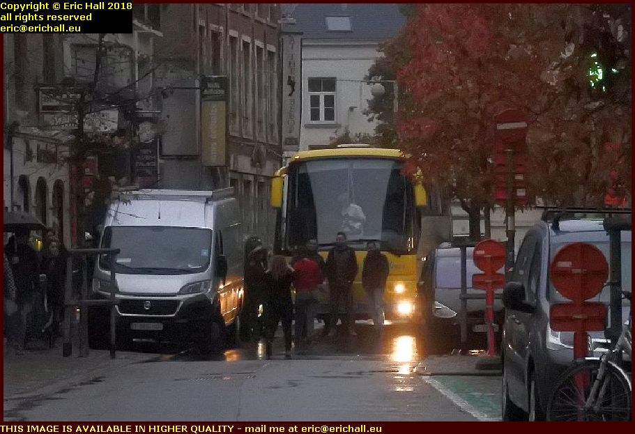 bad parking coach blocked tiensestraat leuven belgium eric hall