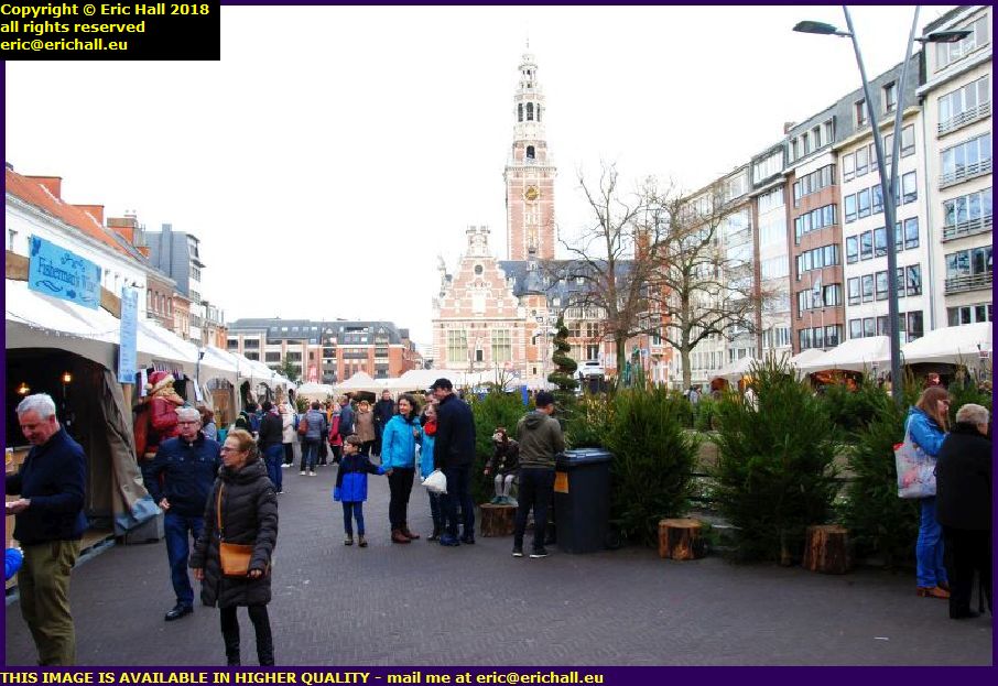 christmas market herbert hooverplein leuven louvain belgium