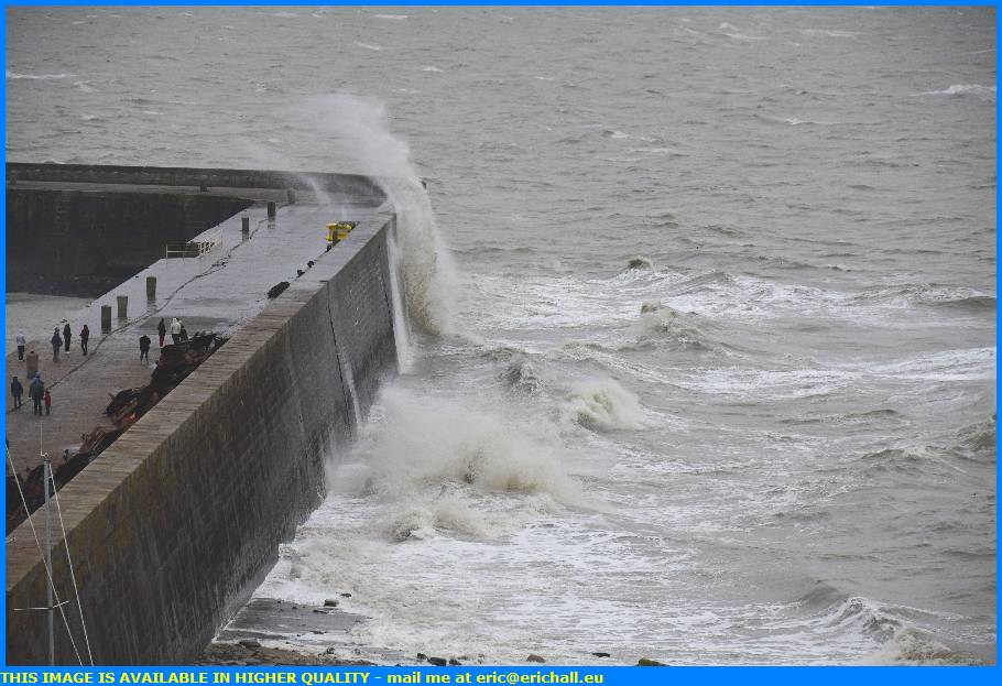 waves storm ciara port de granville harbour manche normandy france eric hall