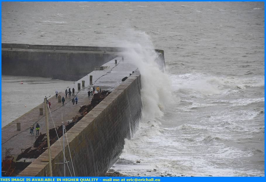 waves storm ciara port de granville harbour manche normandy france eric hall