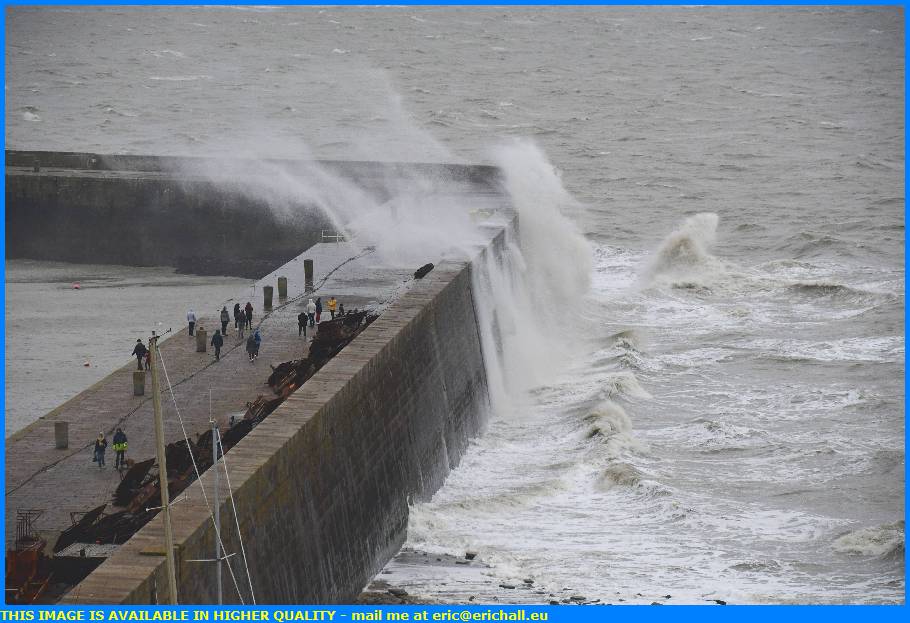 waves storm ciara port de granville harbourmanche normandy france eric hall