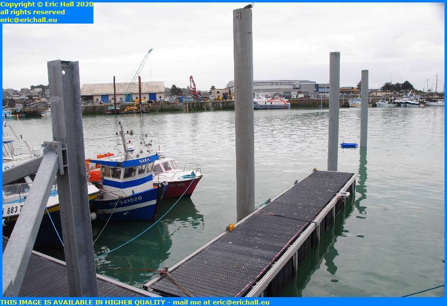 new pontoon support pillars port de granville harbour manche normandy france eric hall