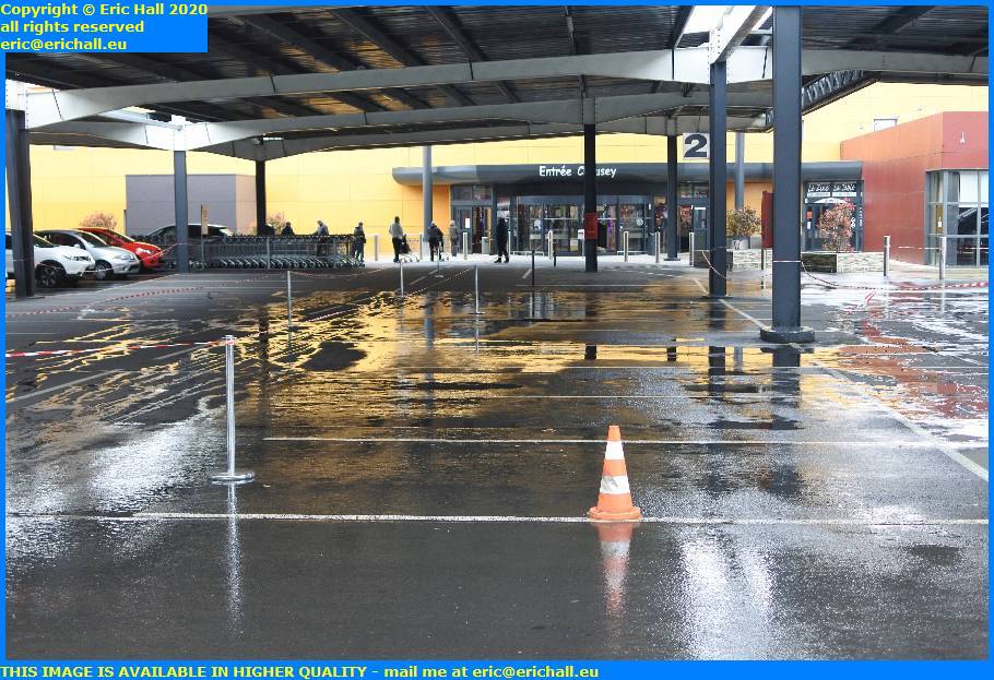 21 March 2020 queues or not lerclerc hypermarket granville manche normandy france eric hall