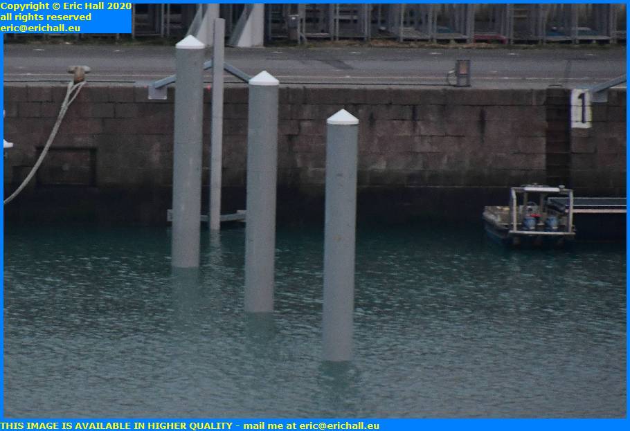 support pillar floating pontoon port de granville harbour manche normandy france eric hall