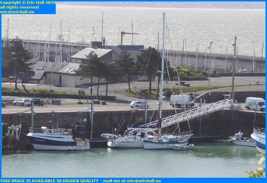 new pedestrian gangway port de granville harbour manche normandy france eric hall