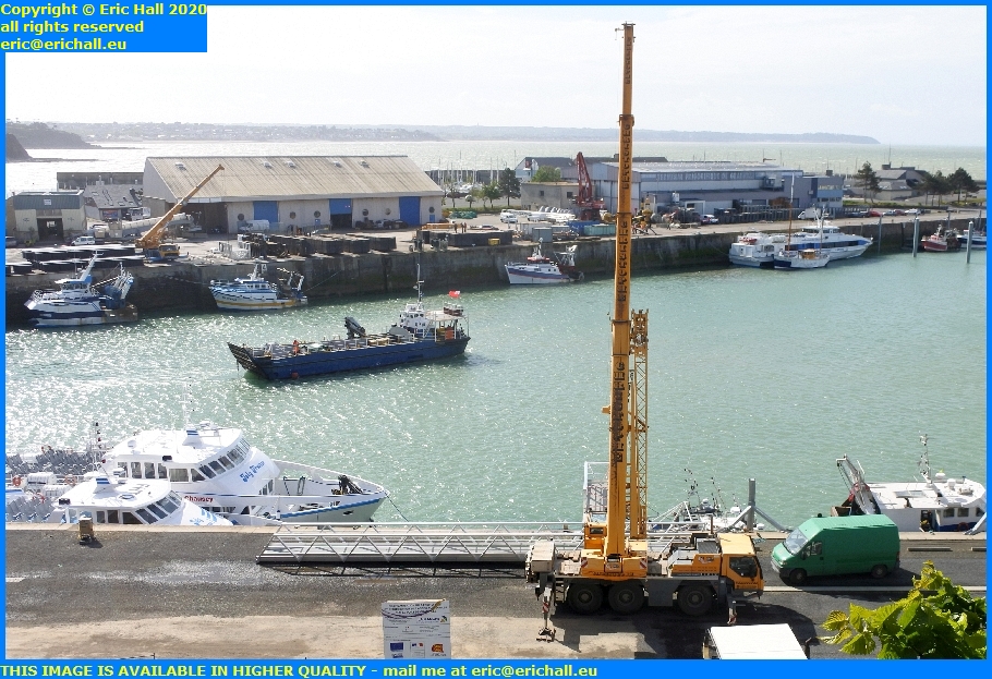 normandy trader crane new gangway rue du port de granville harbour manche normandy france eric hall