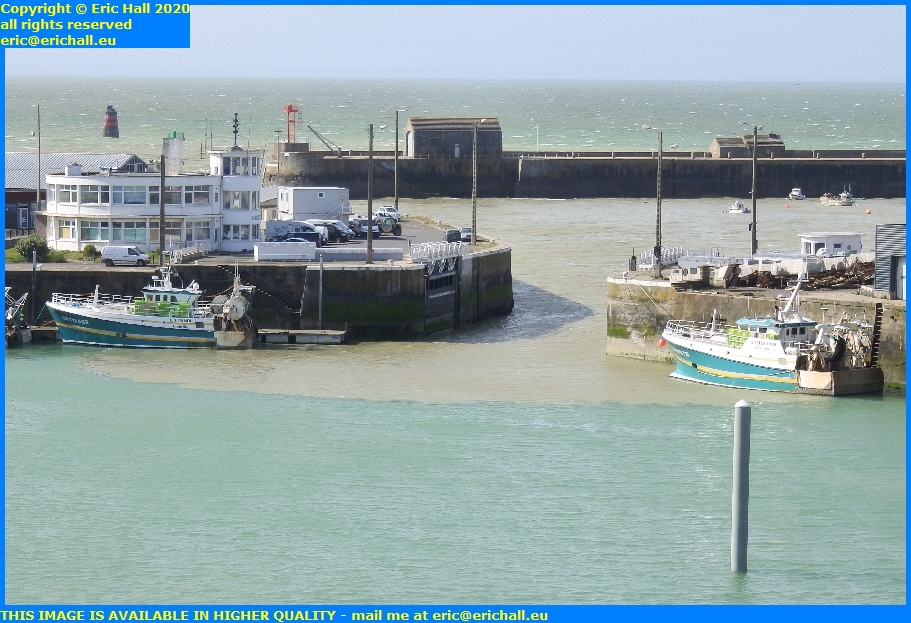 silt coming in on tide port de granville harbour manche normandy france eric hall