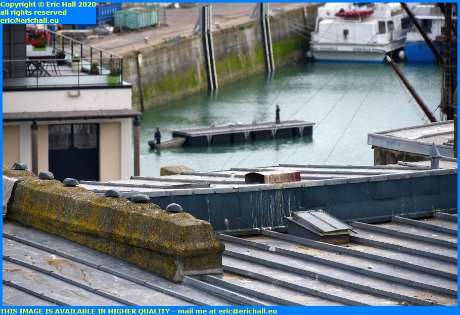 floating pontoon across port de granville harbour manche normandy france eric hall
