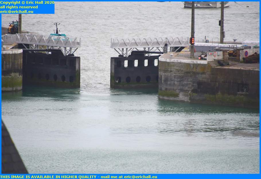 ecluse tidal gates opening port de granville harbour manche normandy france eric hall