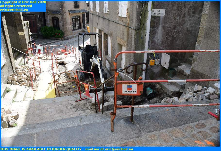 work on staircase rue lecarpentier granville manche normandy france eric hall