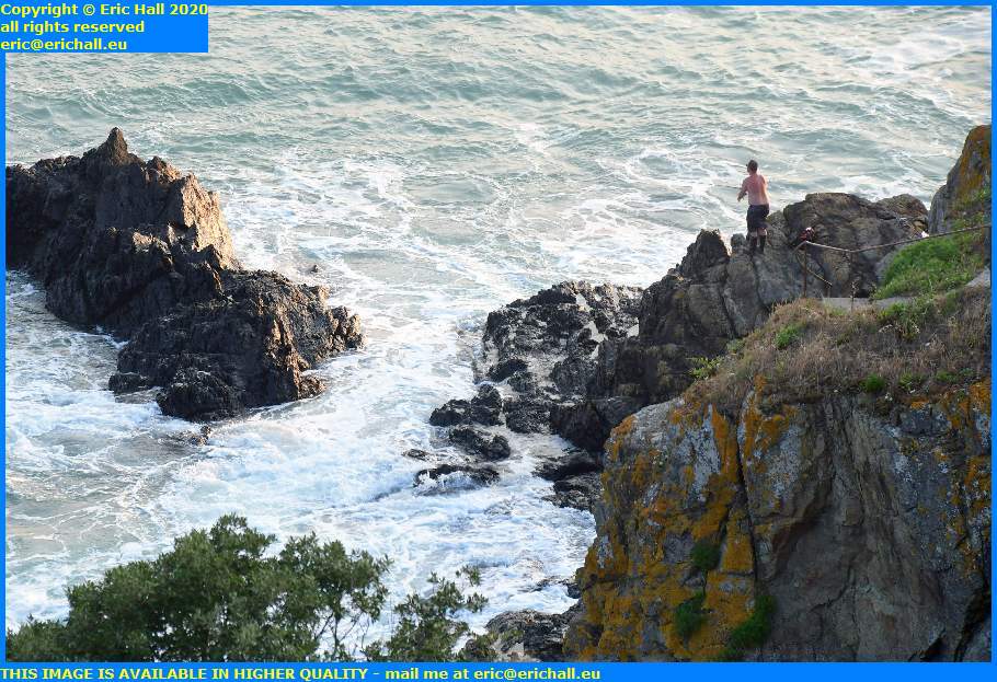 fishing from rocks cap lihou pointe du roc granville manche normandy france eric hall