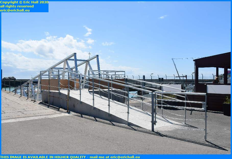 ramp down to ferry terminal port de granville harbour manche normandy france eric hall