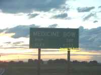 Wyoming Medicine Bow - roadside name sign
