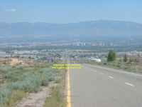 Albuquerque from Route 66 with Cedar Crest and Sandia in the background New Mexico