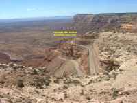 Hairpin Descent down the Mokee Dugway to the Valley of the Gods Utah