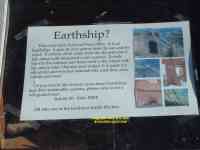 notice with information concerning earthships Highway 64 near Taos New Mexico