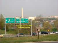 View over Washington D.C. from the Iwo Jima memorial