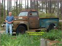 old 1952 Ford F2 pickup truck Roanoke Island with owner Bob Fiegel