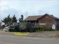 Ocracoke Island more military vehicles at the police station