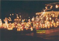 House Illuminated all lit up for Christmas Long Island New York State copyright free photo royalty free photo