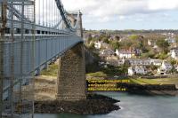 menai bridge Pont Grog y Borth  Porthaethwy strait bangor anglesey ynys mon north wales april 2008 avril copyright free photo royalty free photo