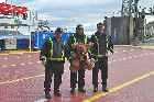 strawberry moose crew felix antoine savard river saguenay ferry st lawrence quebec canada october octobre 2010