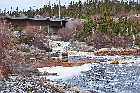 waterfall riviere pontbriand highway 138 gulf st lawrence north shore quebec canada mai may 2012