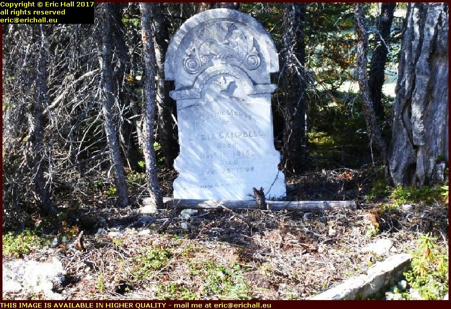 grave of lydia campbell sketches of labrador life mulligan cemetery hamilton inlet labrador canada september septembre 2017