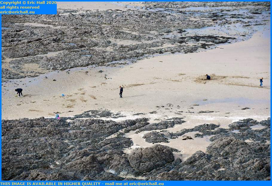 People on Beach Plat Gousset Granville Manche Normandy France Eric Hall