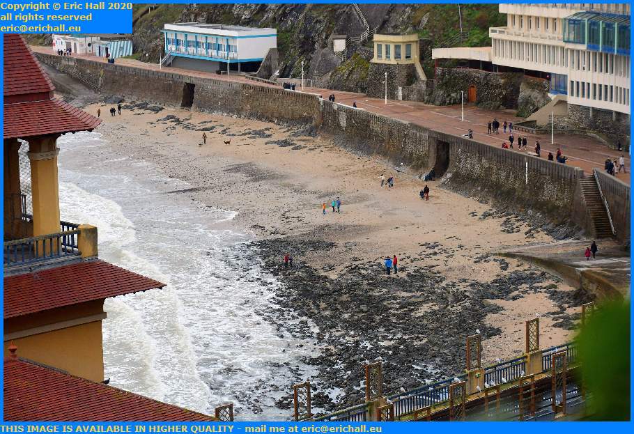 crowds on beach plat gousset Granville Manche Normandy France Eric Hall