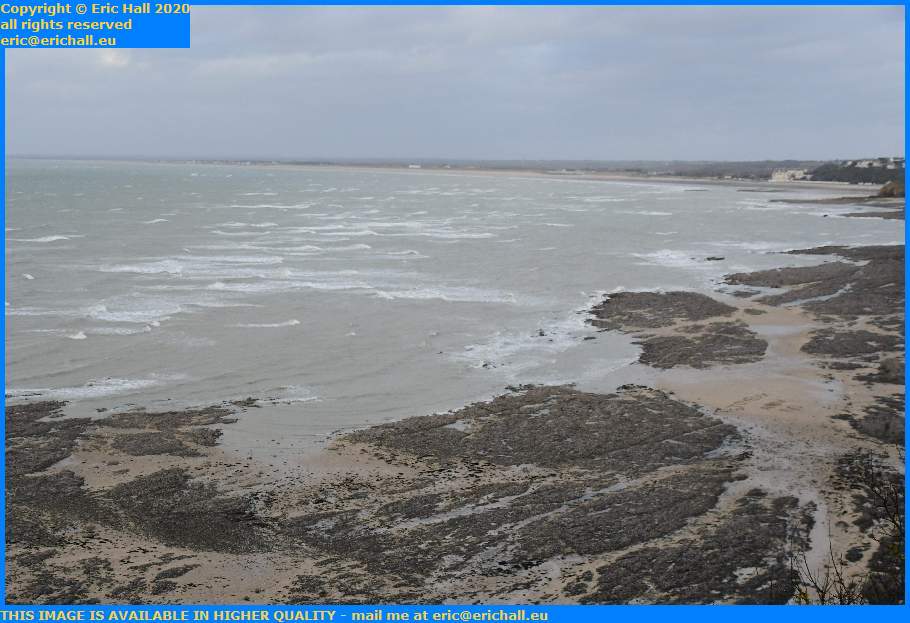 storm whipping up waves plat gousset Granville Manche Normandy France Eric Hall