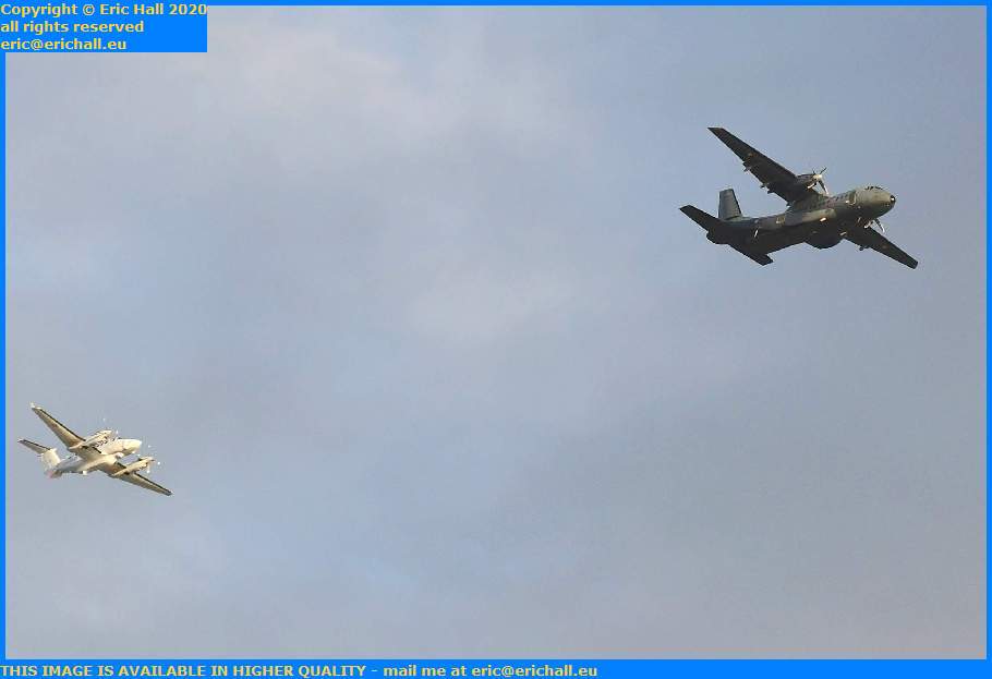 aeroplanes over Granville Manche Normandy France Eric Hall