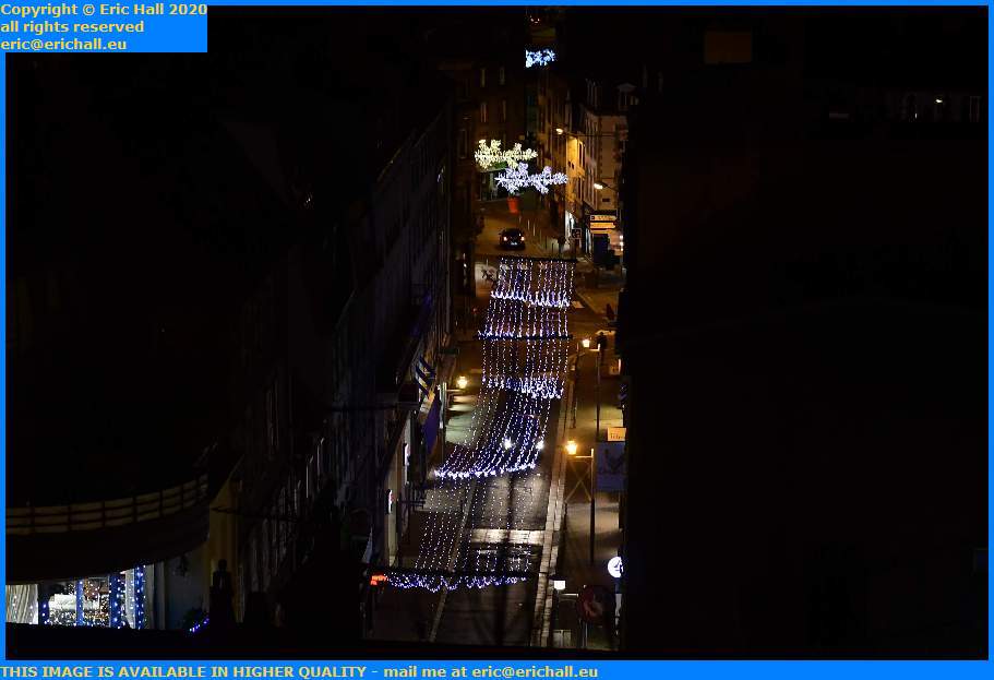 christmas lights rue paul poirier Granville Manche Normandy France Eric Hall