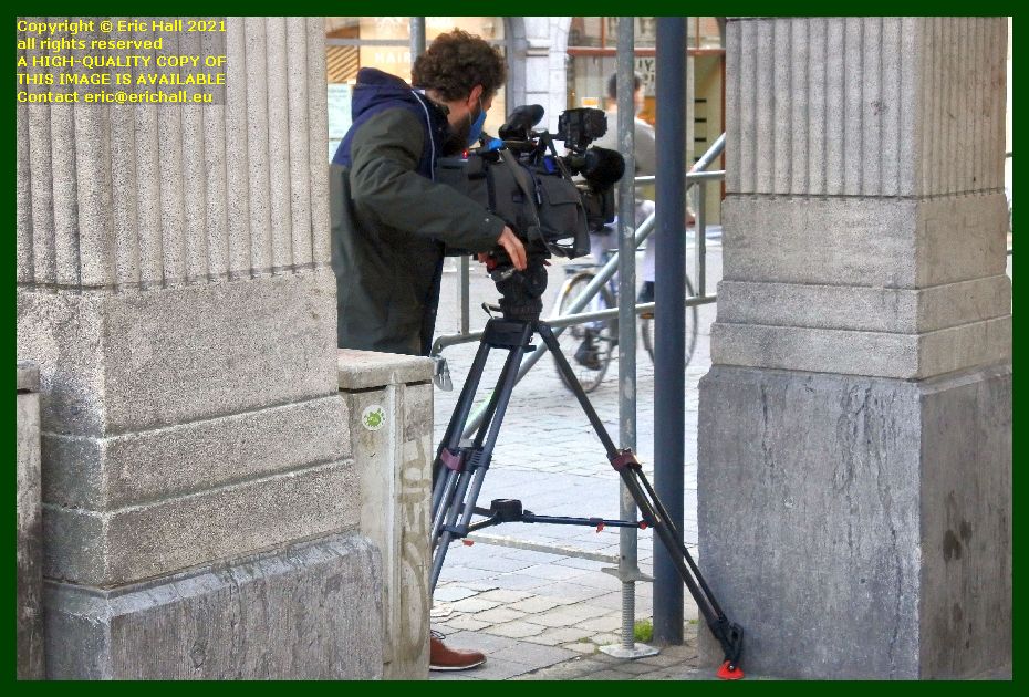 tv cameraman filming brusselsestraat leuven belgium Eric Hall