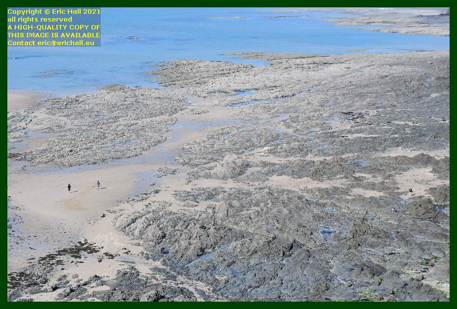 people on beach rue du nord Granville Manche Normandy France Eric Hall